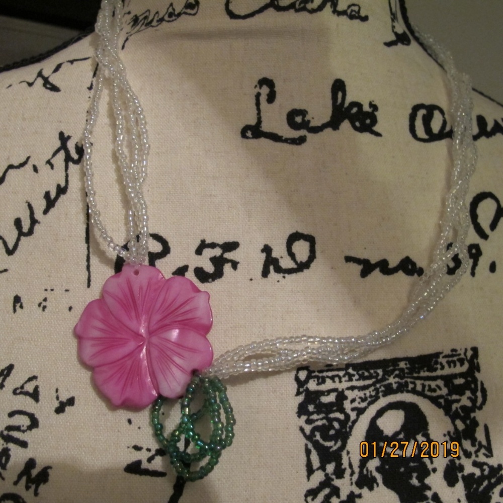 one of a kind flower necklace